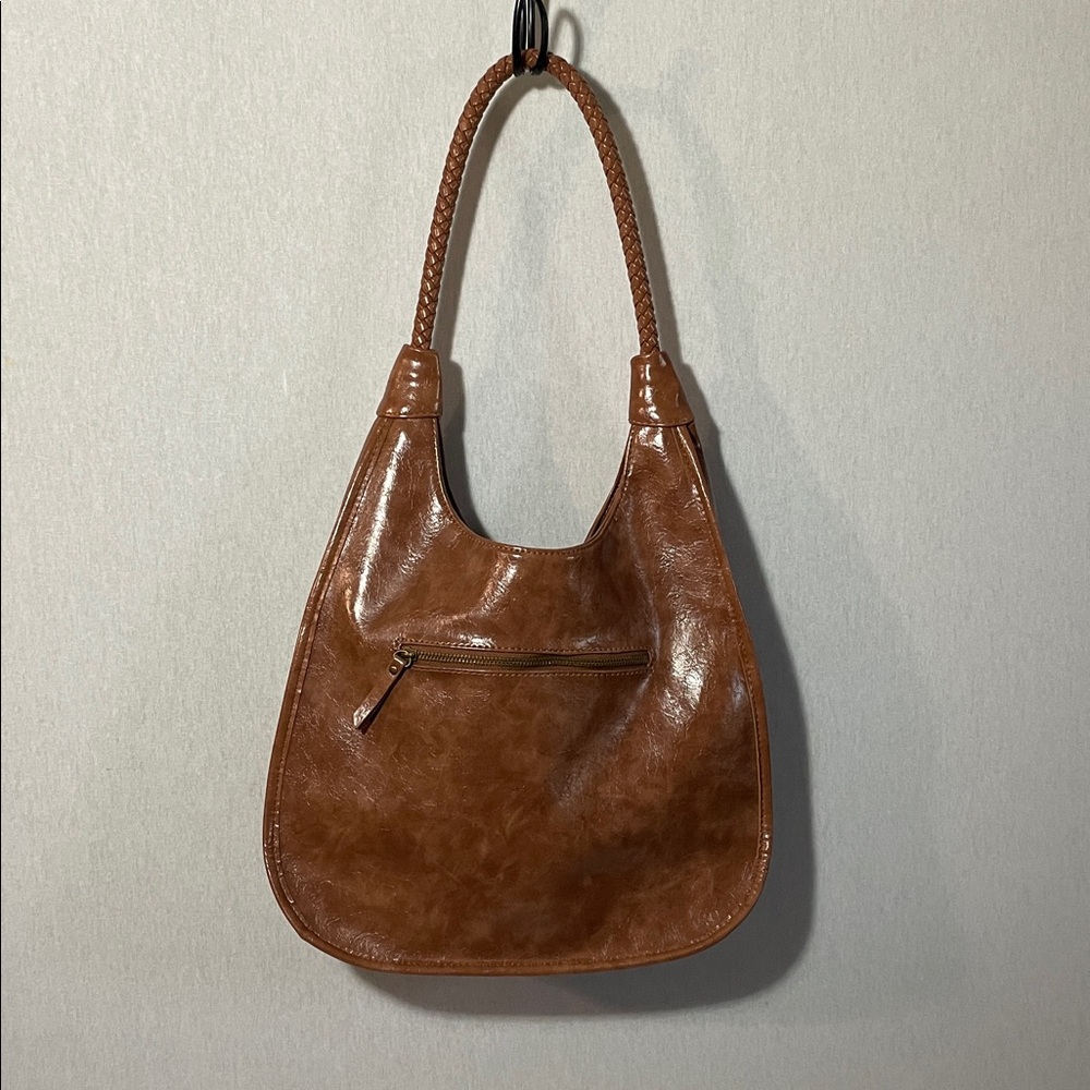 Elegant Brown Leather Shoulder Bag. Has no brand - Picture 4 of 13